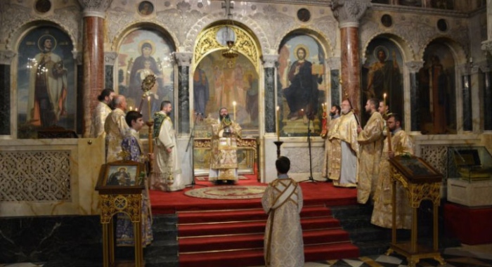 Празнична св. Литургия по повод празника Петдесетница в Патриаршеската катедрала „Св. Александър Невски“